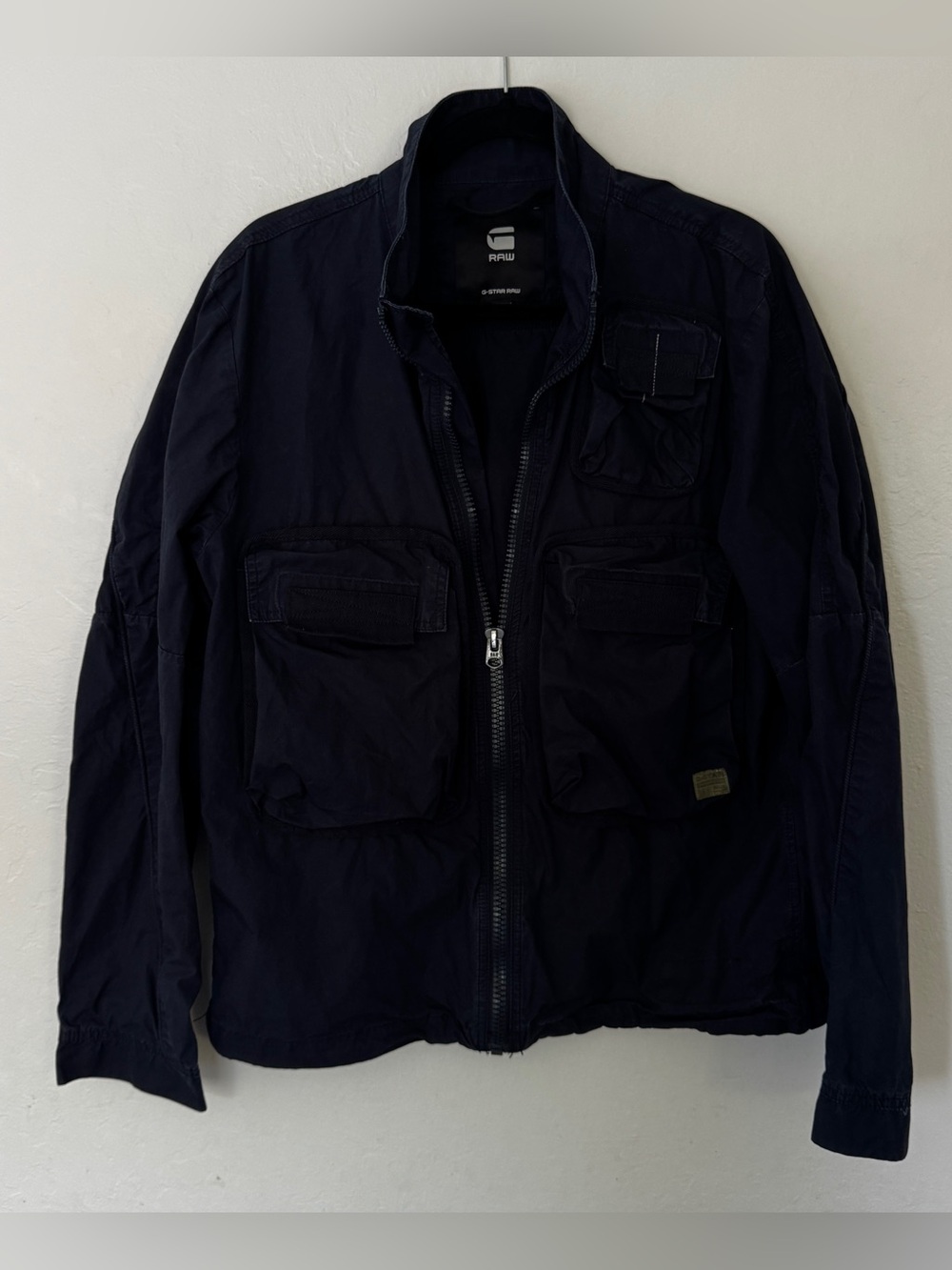 G-Star Raw Men's Windbreaker Jacket in Navy/Blue Mens Size L Like New